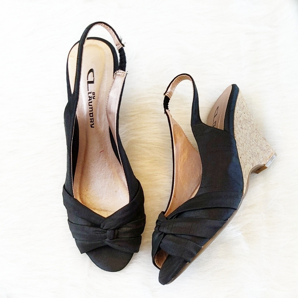 CL by Laundry black heels. Sz 7.5,
